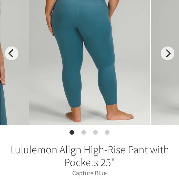 Lululemon Align HR Pant with Pockets 25” Sz4 Capture Blue